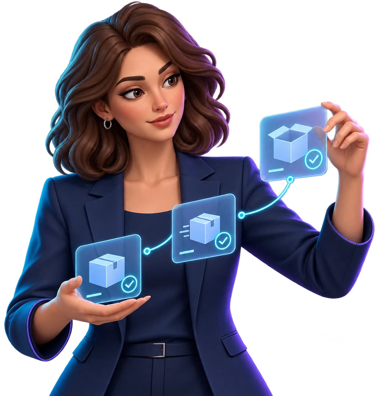 Avatar do agente de operações com ferramentas digitais relacionadas à função.